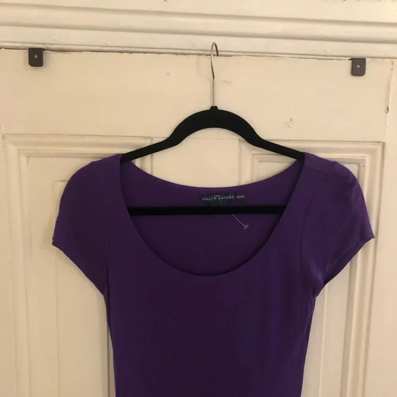 Ralph Lauren Purple cap sleeve dress - Picture 3 of 5